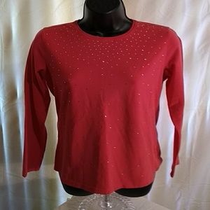 Talbots Dark Pink Long Sleeve Top